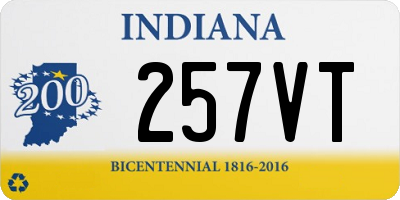 IN license plate 257VT