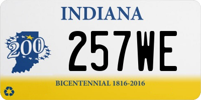 IN license plate 257WE