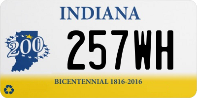 IN license plate 257WH