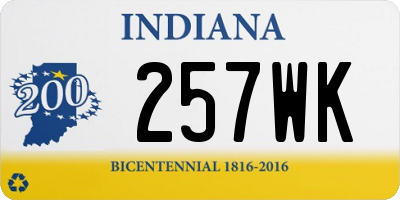 IN license plate 257WK