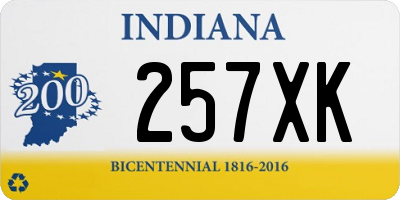 IN license plate 257XK