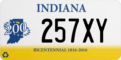 IN license plate 257XY