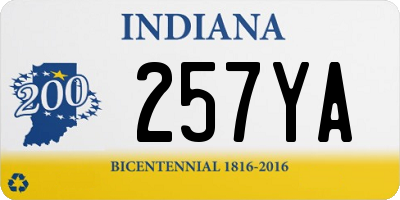 IN license plate 257YA