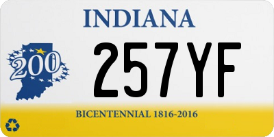 IN license plate 257YF