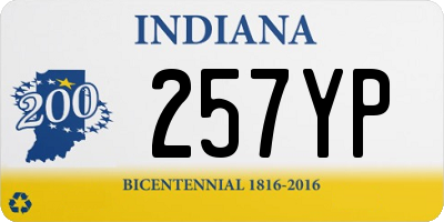 IN license plate 257YP