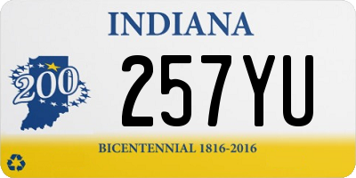 IN license plate 257YU