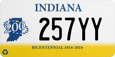 IN license plate 257YY