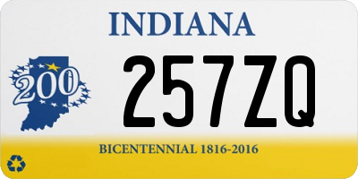 IN license plate 257ZQ