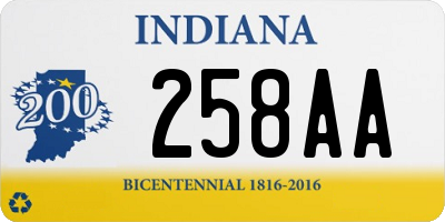 IN license plate 258AA