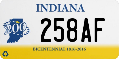 IN license plate 258AF