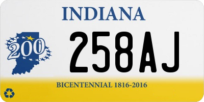 IN license plate 258AJ