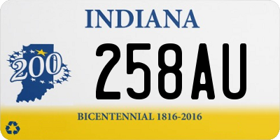 IN license plate 258AU