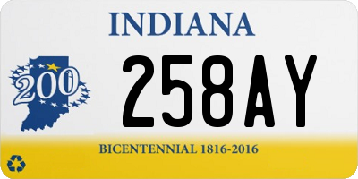 IN license plate 258AY