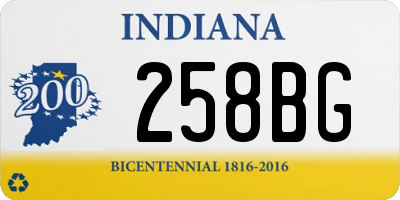 IN license plate 258BG