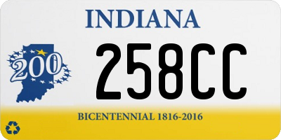 IN license plate 258CC