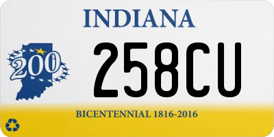 IN license plate 258CU