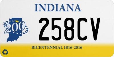 IN license plate 258CV