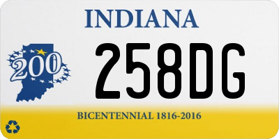 IN license plate 258DG