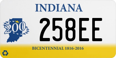 IN license plate 258EE