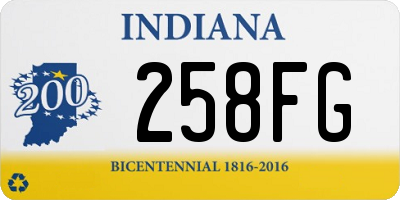 IN license plate 258FG