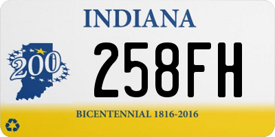 IN license plate 258FH