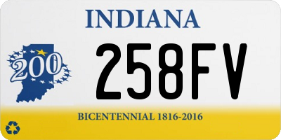 IN license plate 258FV