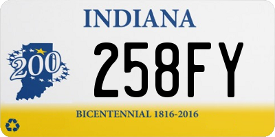 IN license plate 258FY