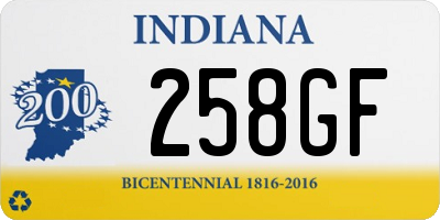 IN license plate 258GF