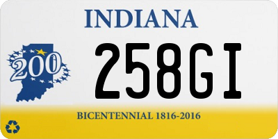 IN license plate 258GI