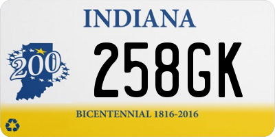 IN license plate 258GK