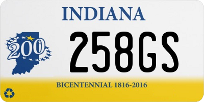 IN license plate 258GS