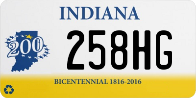 IN license plate 258HG