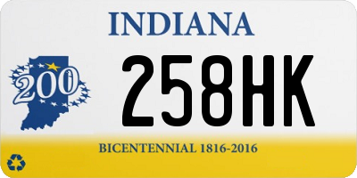 IN license plate 258HK