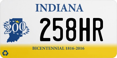 IN license plate 258HR