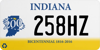 IN license plate 258HZ