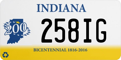 IN license plate 258IG