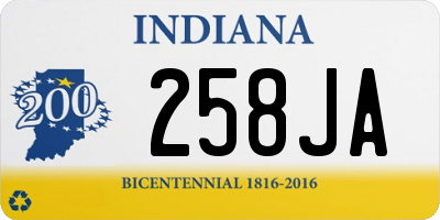 IN license plate 258JA