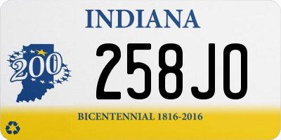 IN license plate 258JO