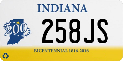 IN license plate 258JS