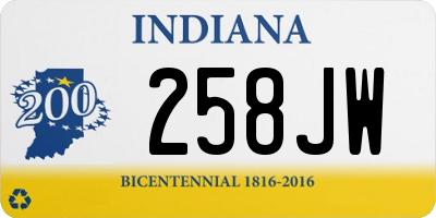IN license plate 258JW