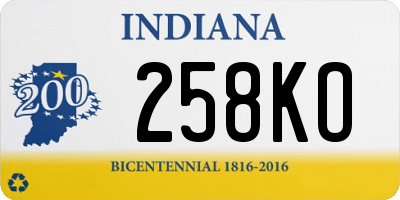 IN license plate 258KO