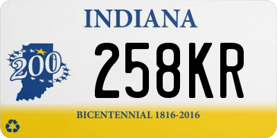 IN license plate 258KR