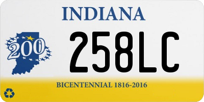 IN license plate 258LC