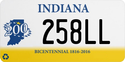 IN license plate 258LL