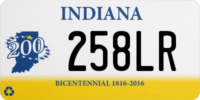 IN license plate 258LR