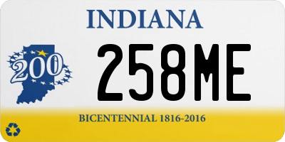 IN license plate 258ME