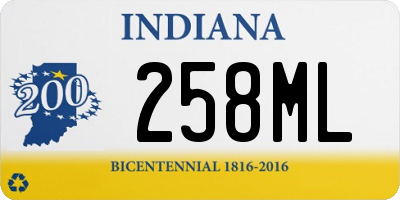 IN license plate 258ML