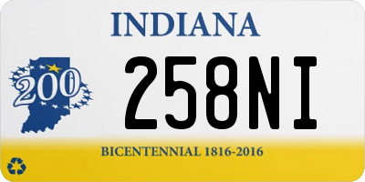 IN license plate 258NI