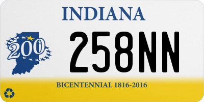 IN license plate 258NN