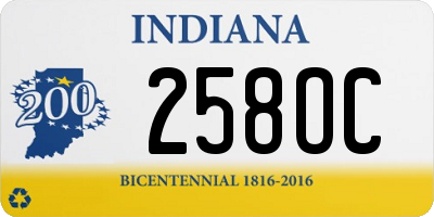 IN license plate 258OC